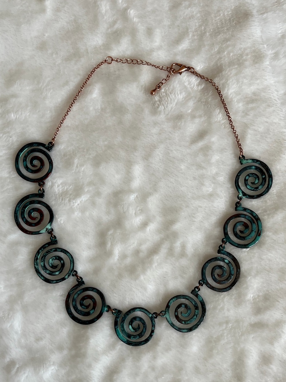 Weathered Style Spiral Necklace